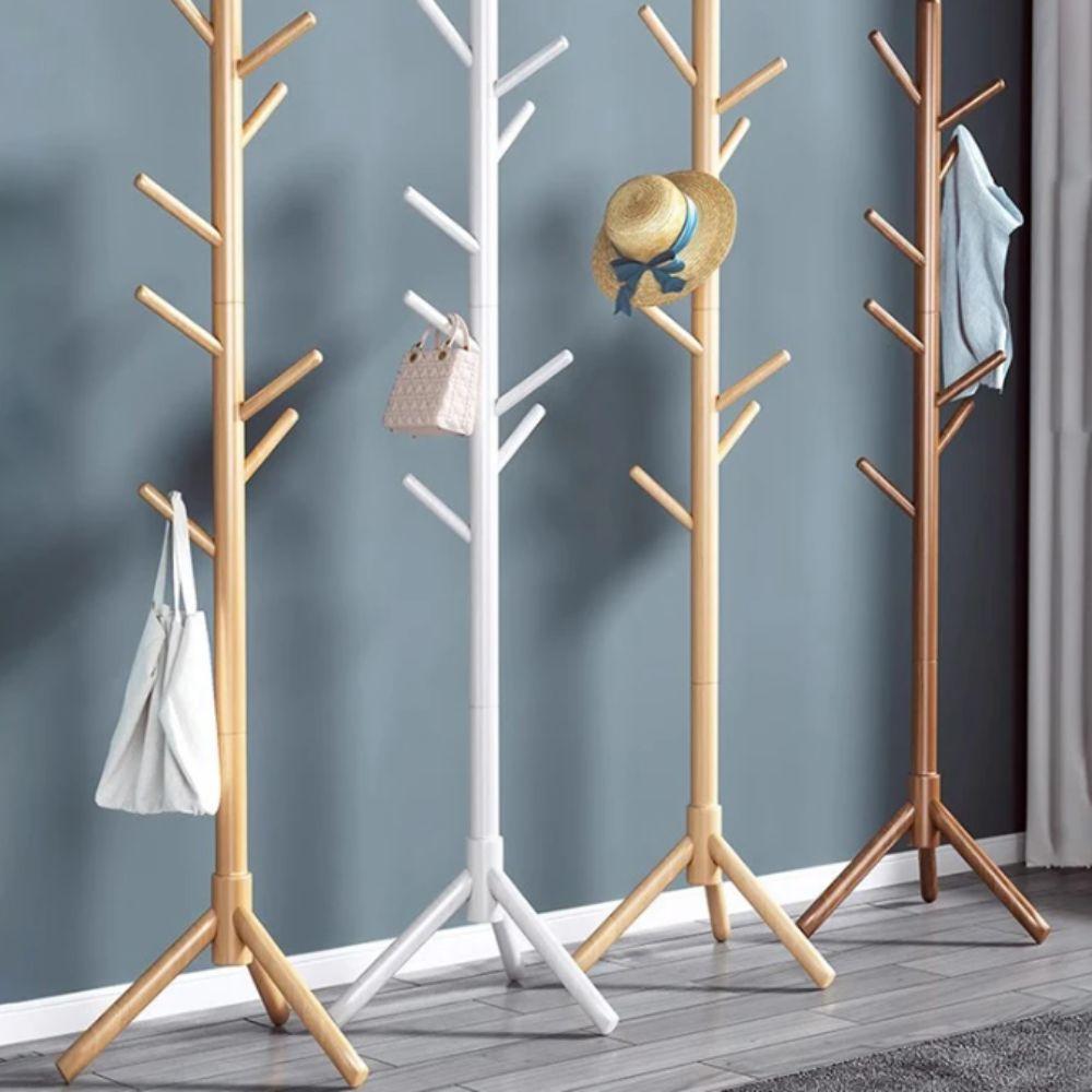 Space Saving Coat Rack 8 Hooks Clothes Drying Stand New Clothes Hanger  Room Organization