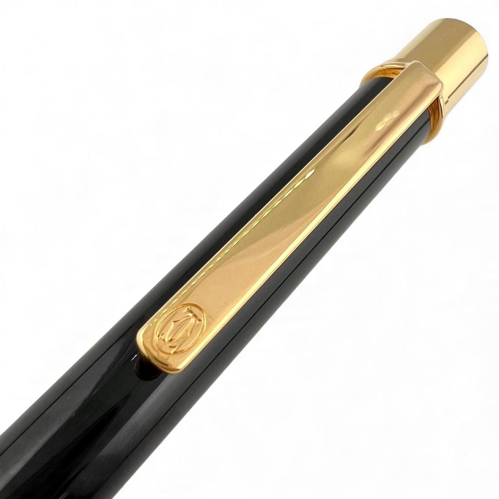 Excellent Cartier Ballpoint pen Twist type black mens Used