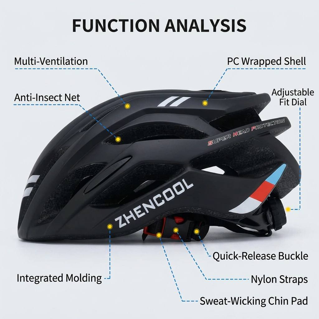 Ultra Lightweight Adult Helmet Half Helmet EPS Adjustable Unisex for Bicycle Biking Roller Skating Cycling