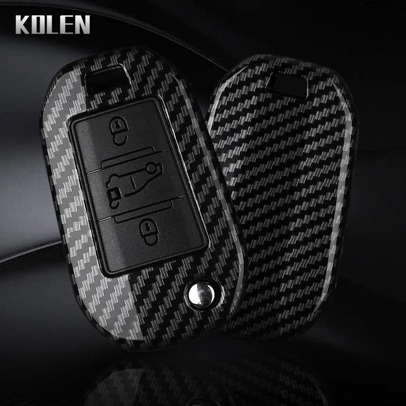 Abs Carbon Fiber Car Key Case Cover Fob For Peugeot 208 301 307 308 508 2008 3008 5008 Expert For Citroen C3 C4 C5 Cactus C6 C8