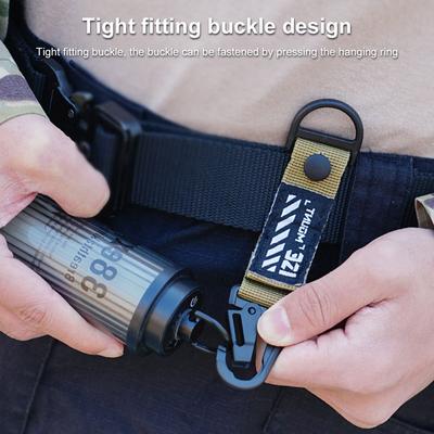 4Pcs Backpack Hanging Keychain Hook Hanging Buckle Muilter Clip Keychain Carabiner for Flashlight and Other Camping Equipment