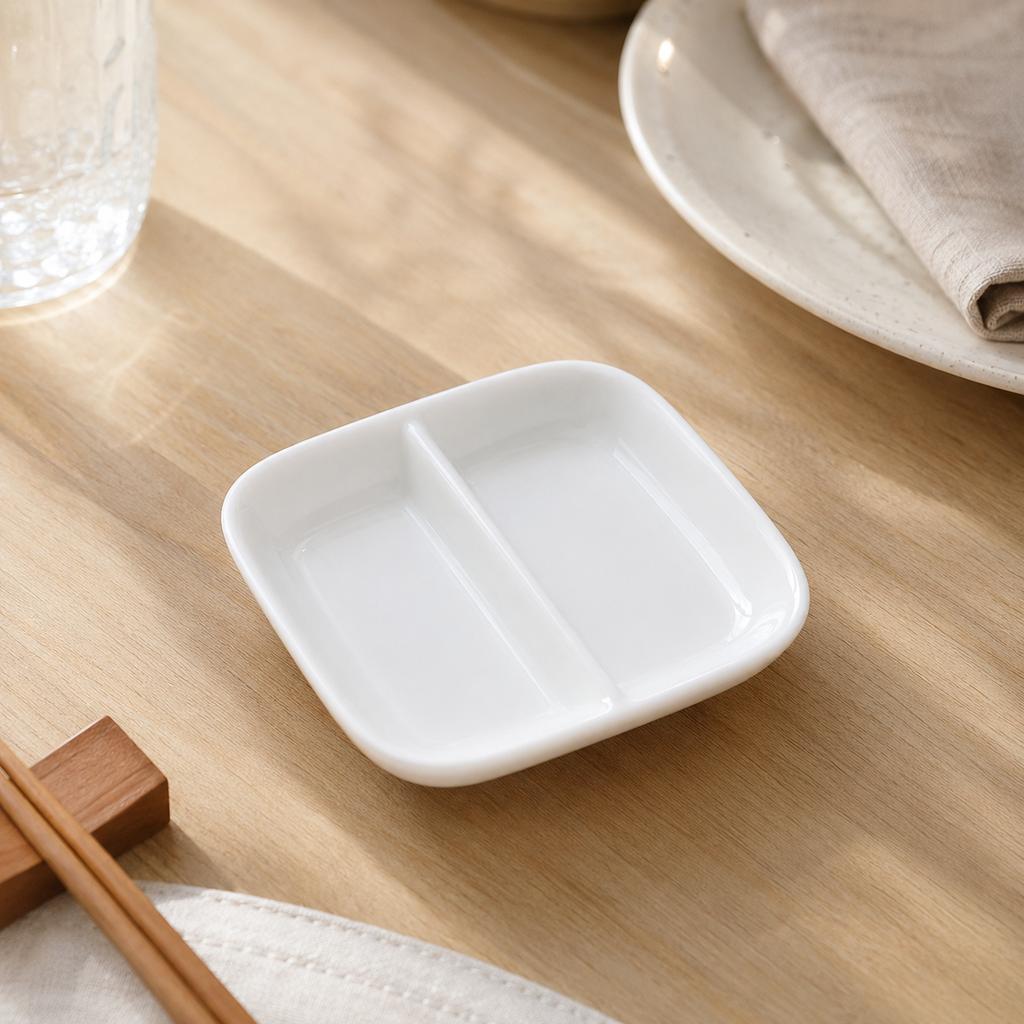 Bone China Sauce Dish, Ceramic Dipping Bowls for Soy Sauce, Ketchup, Appetizers, Side Dishes