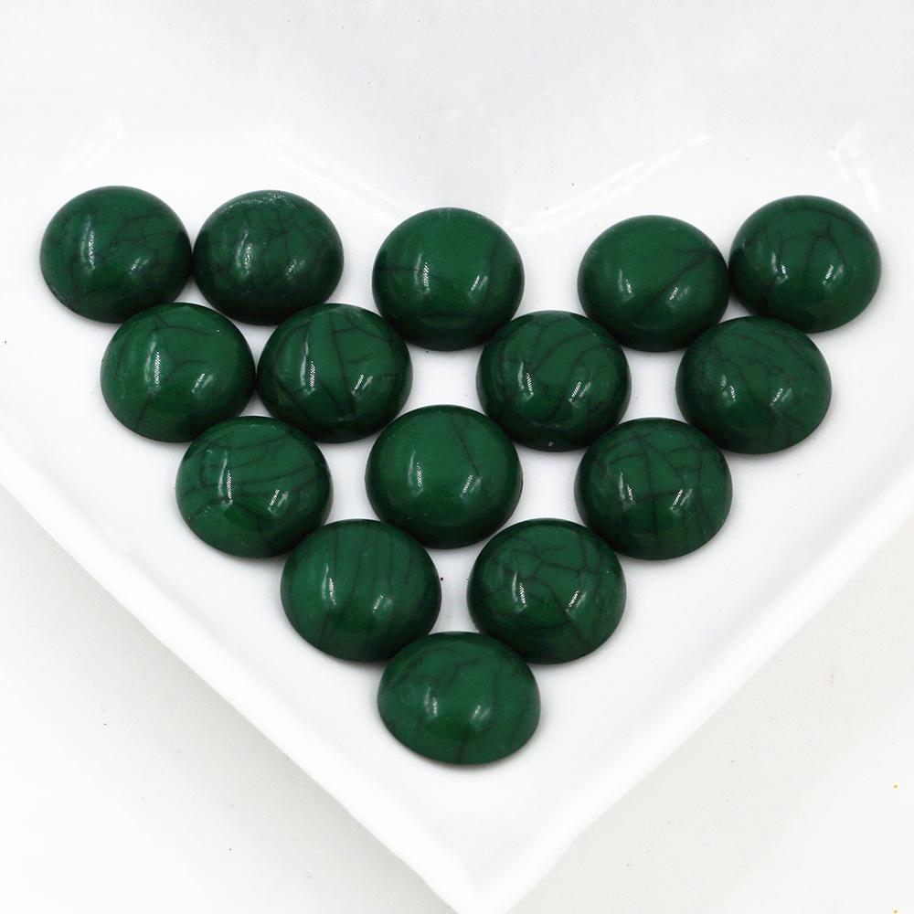 Neue Mode 40 Stück/Los 12mm Mix Farben Flache Rückseite Harz Cabochons Cameo