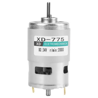 Motor DC com escova de rolamento de esferas duplo de alta velocidade e baixo ruído XD775 24 V (24 V 20000 rpm)
