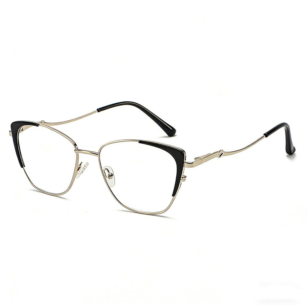 HD Anti-blue Light Fashion Cat-eye Metal Presbyopia Glasses Women Men Comfortable Eye Protection Eyewear +1.0 To +4.0