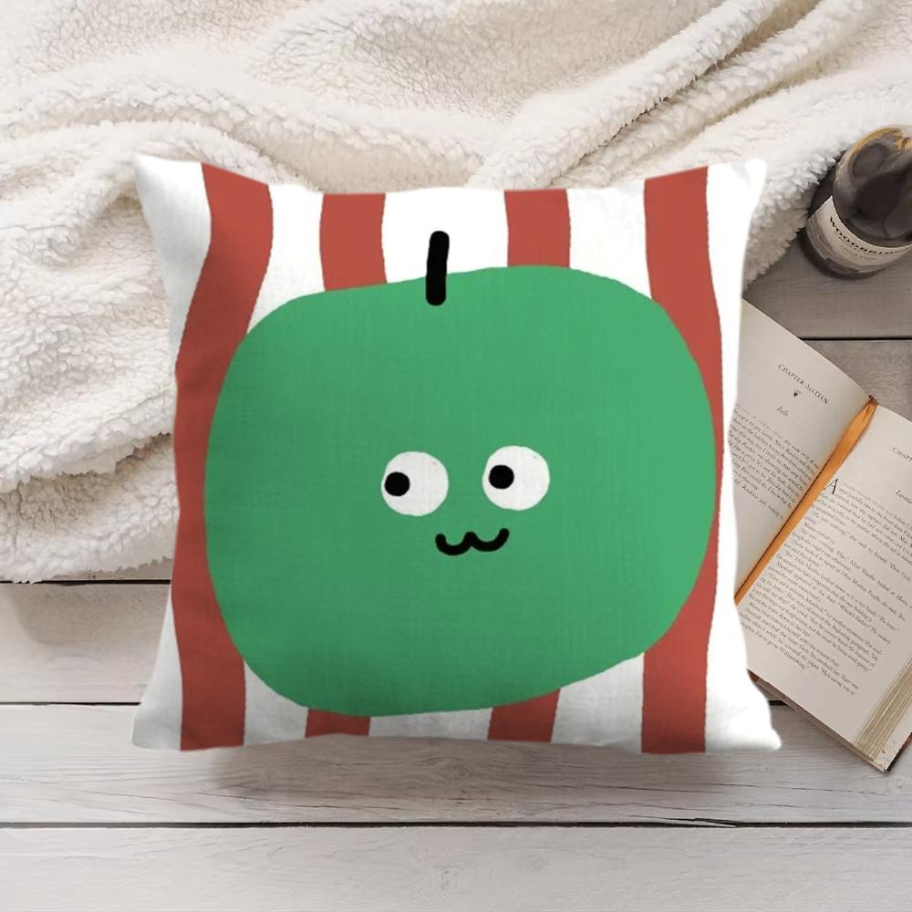 Cute Summer Fruit Cushion Cover Short Plush Double-Sided Printing Home Machine Washable In Warm Winter Pillow Cover