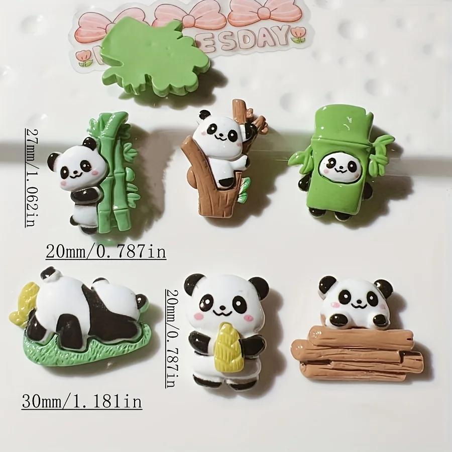 5pcs Polyresin Panda Refrigerator Magnets - Cute Decorative Fridge Magnet Set Office Kitchen Decor, Locker Accessories