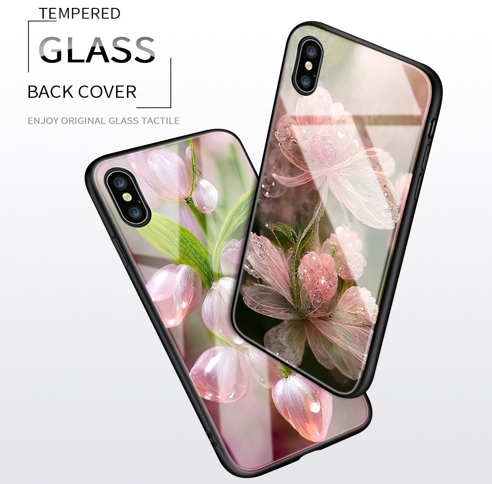 Tempered Glass Phone Case For OPPO Reno13 Reno14 Realme 11 12Pro 14 GTNeo6 C21Y C53 C75 OnePlus Nord2 NordCE3Lite Soft Edge Shockproof Smooth Shell