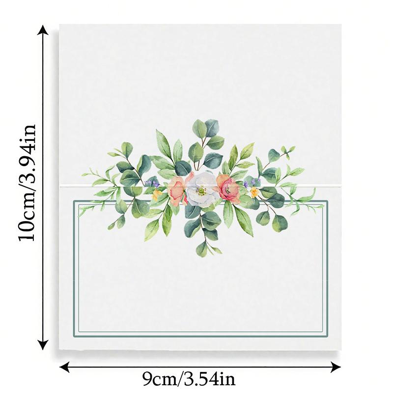 50Pcs/Bag Christmas Greeting Card Place Cards Birthday Party Banquet Seating Number Table Card DIY Wedding Paper Name