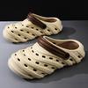 Summer Men's Hole Shoes Wear Deodorant and Non-slip Bag Head Slippers Soft-soled Beach Slippers