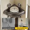 Suction Cup Shower Caddy Rustproof Space Aluminum Corner Shelf with Raised