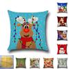 Christmas Cartoon Pillow Cover Cozy Home Office Decor Sofa Bedroom Festive Gift