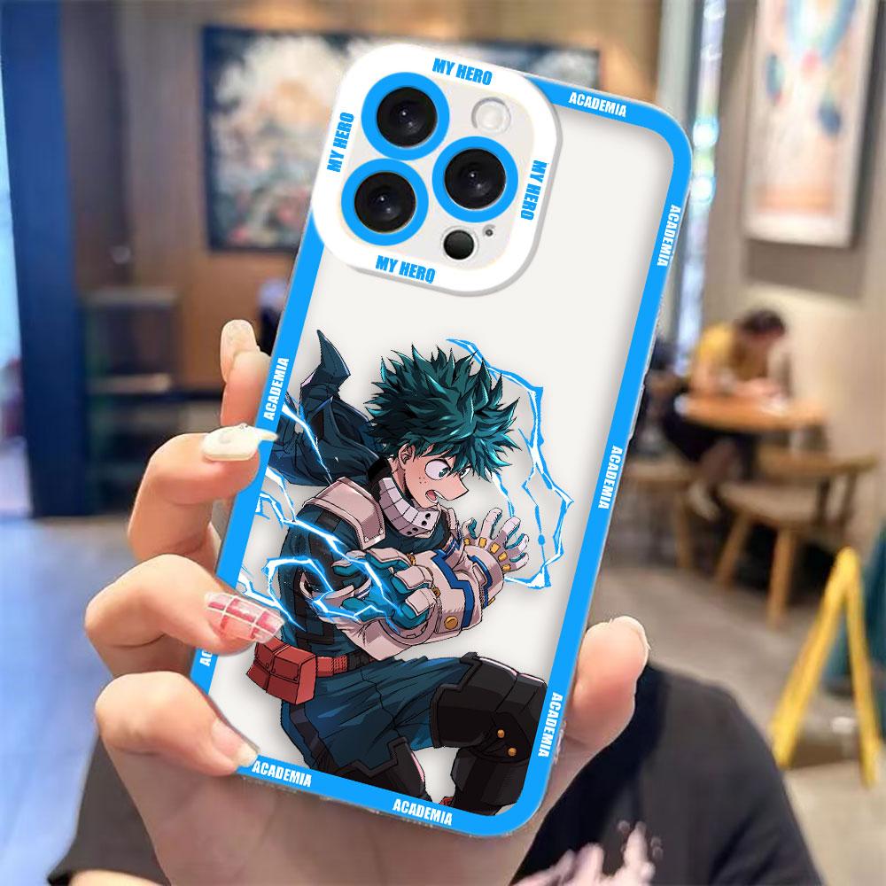 

My Hero Academia Midoriya Izuku Cover Clear Phone Case For iPhone Apple 16E 16 15 14 12 13 11 Pro 8 7 SE Plus X XR XS Max Case IPHONE14