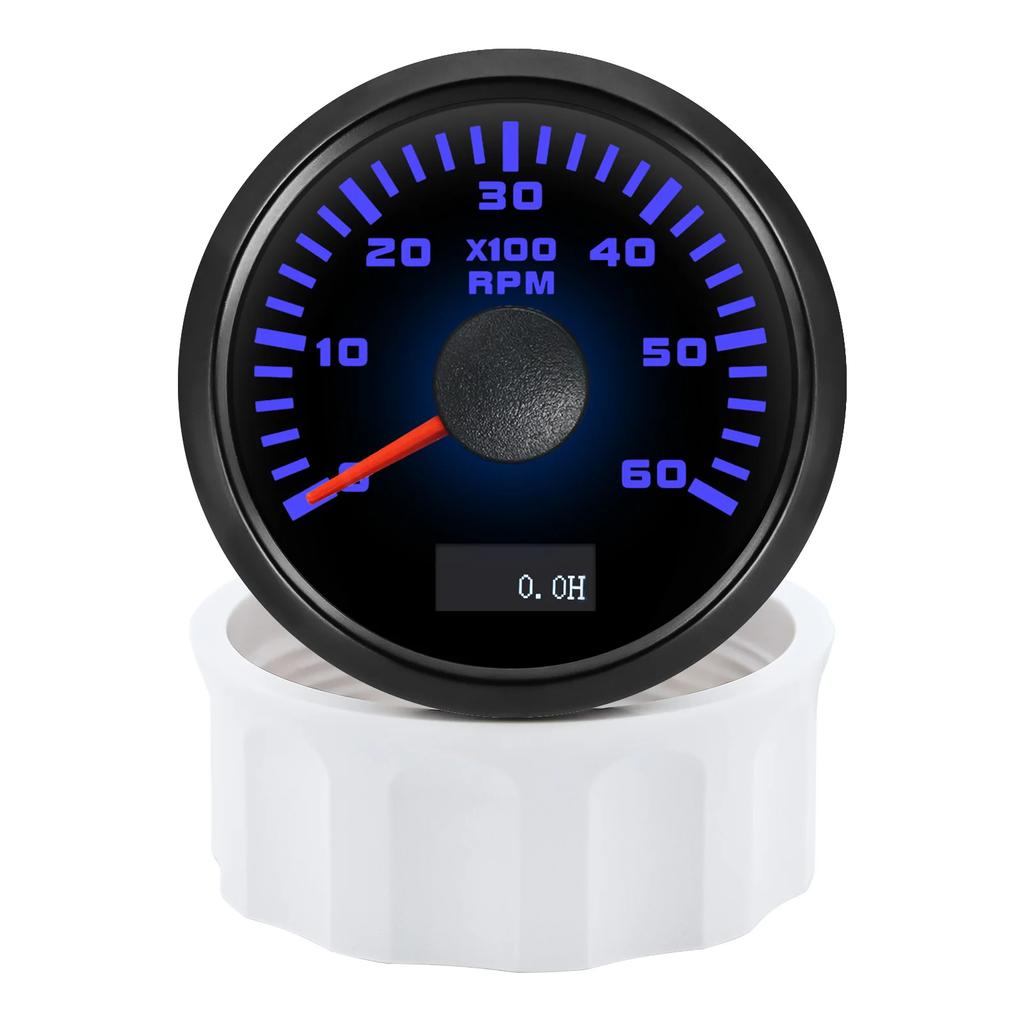 3K/4K/6K/7K/8K RPM Tachometer 7 Color Backlight 52mm Tacho Gauge Universal For 12v 24v Car Boat Marine Auto Parts RPM Meter