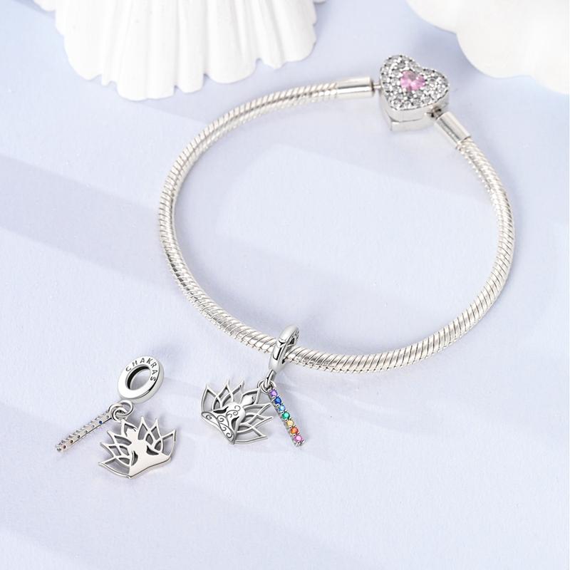 Charm Copper Colorful Zircon Yoga Figure Energy Pendants Fits Charm Plata Genuine Bracelets Bead Women Jewelry Crafting