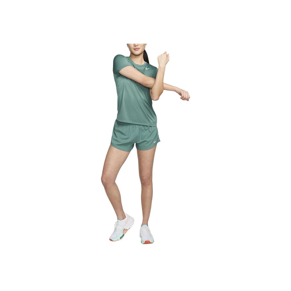 Nike Dri-FIT Solid Round Neck Casual Comfortable Quick-Dry Pullover Short Sleeve T-Shirt Women Tops Coastal-Blue DX0688-361