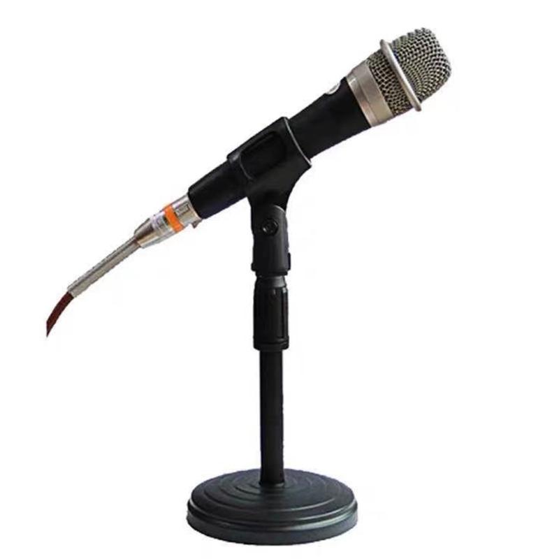 Sturdy Tabletop Mic Holder Stand Adjustable Microphone Rack with Extendable Height for Live Streaming and Conferences