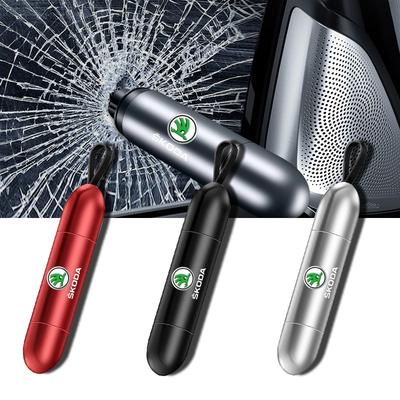 Bezpečnostní kladívko do auta Nouzový rozbíječ oken Řezačka bezpečnostních pásů Pro Škoda Octavia Superb Rapid Kodiaq Karoq Fabia Kamiq Roomster Citigo
