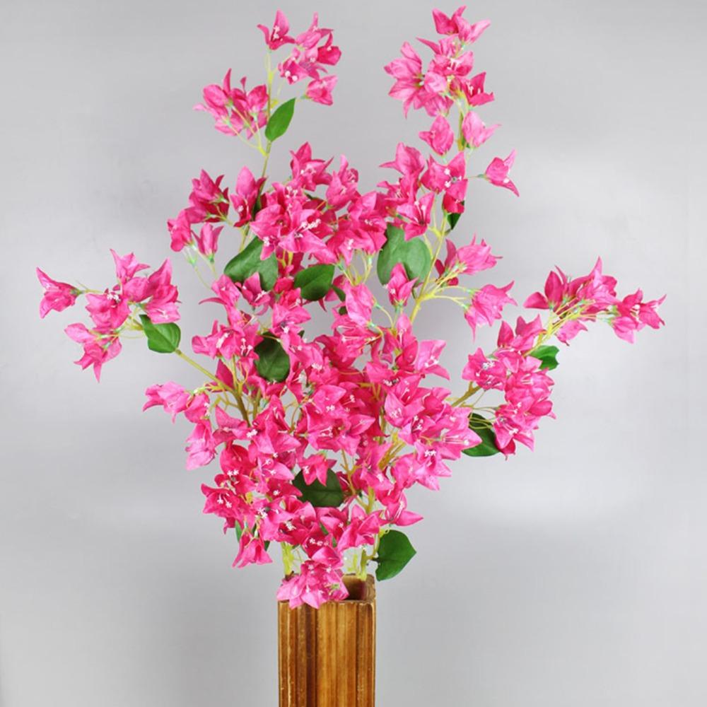 Silk Flowe Silk Artificial Bougainvillea Branches Party Tabletop Decorative Bouquet