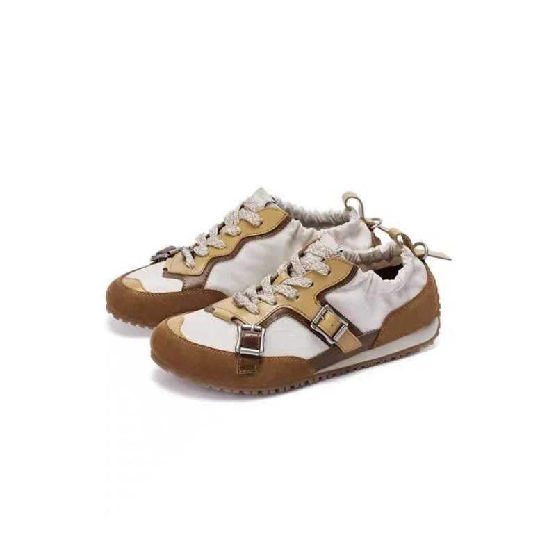 

New retro sports buckle color matching casual woman 35 жёлтый