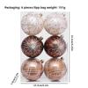 6pcs New Plastics Christmas Ball Pendant Paintings 8cm Xmas Tree Ornament Xmas Tree Charm New Year