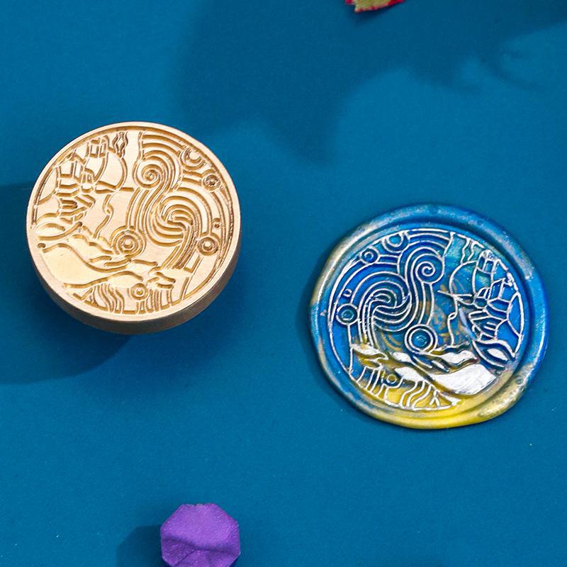 Eco-Friendly Zinc Alloy Retro Wax Seal Head with Color-Preserving Electroplating