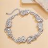 Unique Exaggerated Irregular Big Necklace for Women Creative Thick Gold and Silver Color Metal Chain Choker Fashion Jewelry Gift