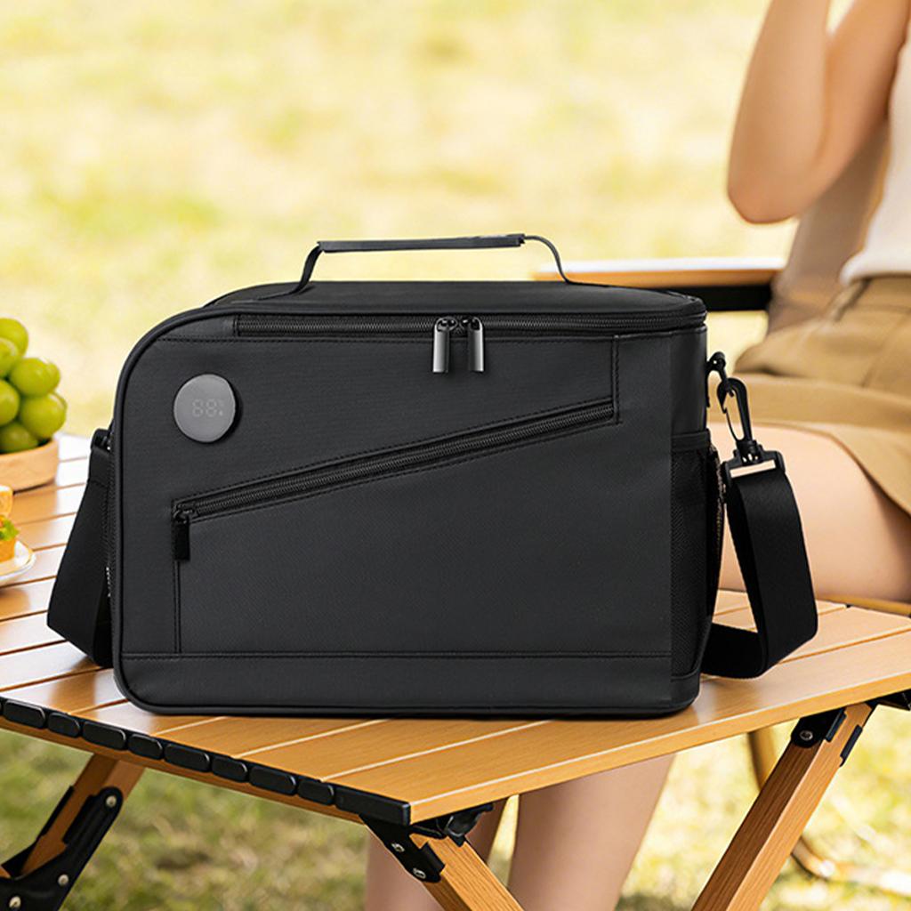 Cooler Bag with Temperature Display Large Lunch Tote with Shoulder Strap Portable Travel Cooler Bags for Women Men Work Picnic