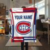 Custom Name,Montreal Canadiens Printed Flannel Blanket, soft throw for bedroom sofa, washable, Christmas present, great gift.