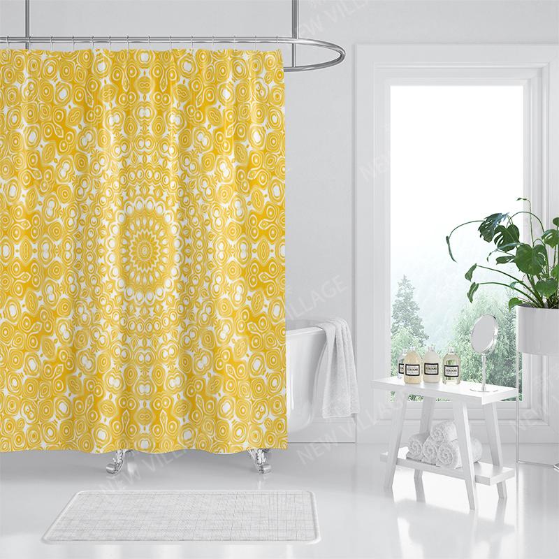 Mandala Waterproof Fabric Shower Curtains Bathroom Curtain Accessories Bath Curtain 180x200cm 240*200cm Boho Decoration Vintage