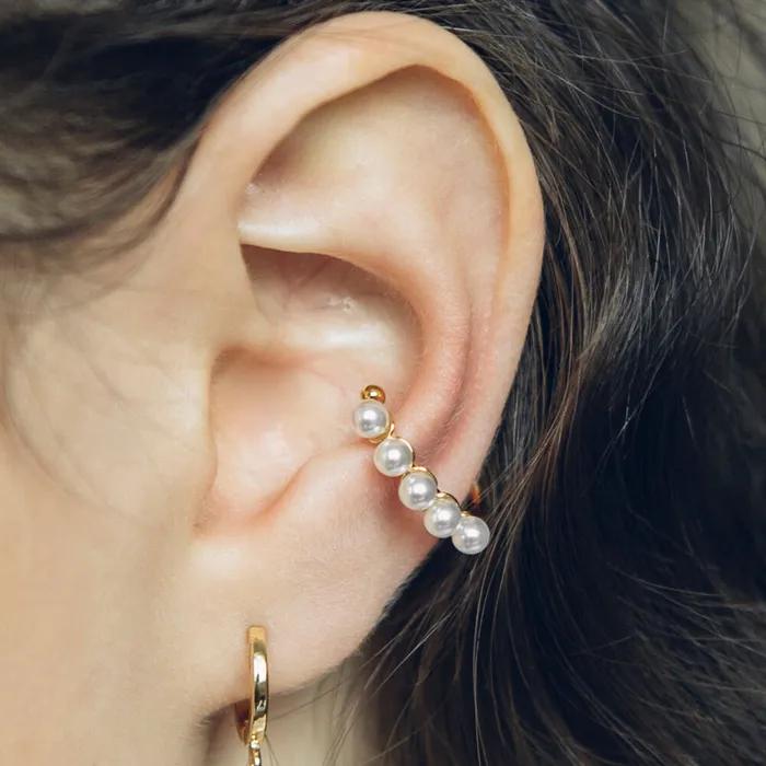 crown pearl earcuff (2colors)
