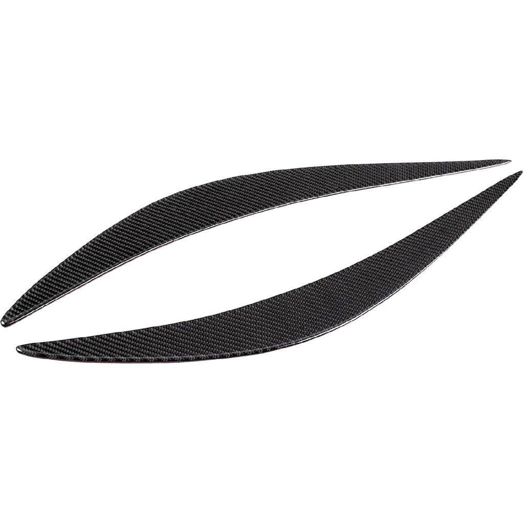 Carbon Fiber Front Headlight Eyebrows Eyelid Overlay Decal Cover Trim Headlight Eyelid Headlamp Eyebrow Strip Trim Eye Lid Deco ion Sticker Fit for