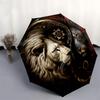 1pc Yin-Yang Lions: Harmony in Contrast Umbrella with Plastic Handle,Suitable for All Seasons Home Travel Outdoor UmbrellaDD576