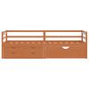 Solid Wood Bed with Drawers Honey Brown Pine 90 X 200 Cm