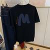 2025 summer new cotton white short-sleeved t-shirt women's loose and versatile letter printing casual top trendy