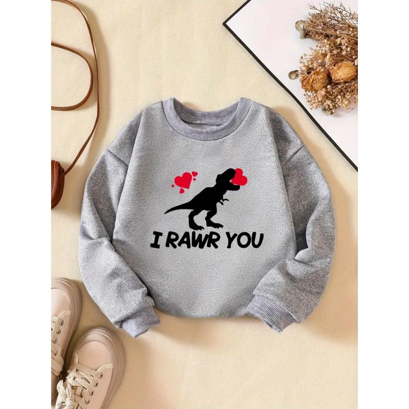 Kids Sweatshirt Round Neck Sweatshirt Creative Letter Pattern Fashionable Casual Sports Shirt Suitable for Daily Party Vacation Gifts