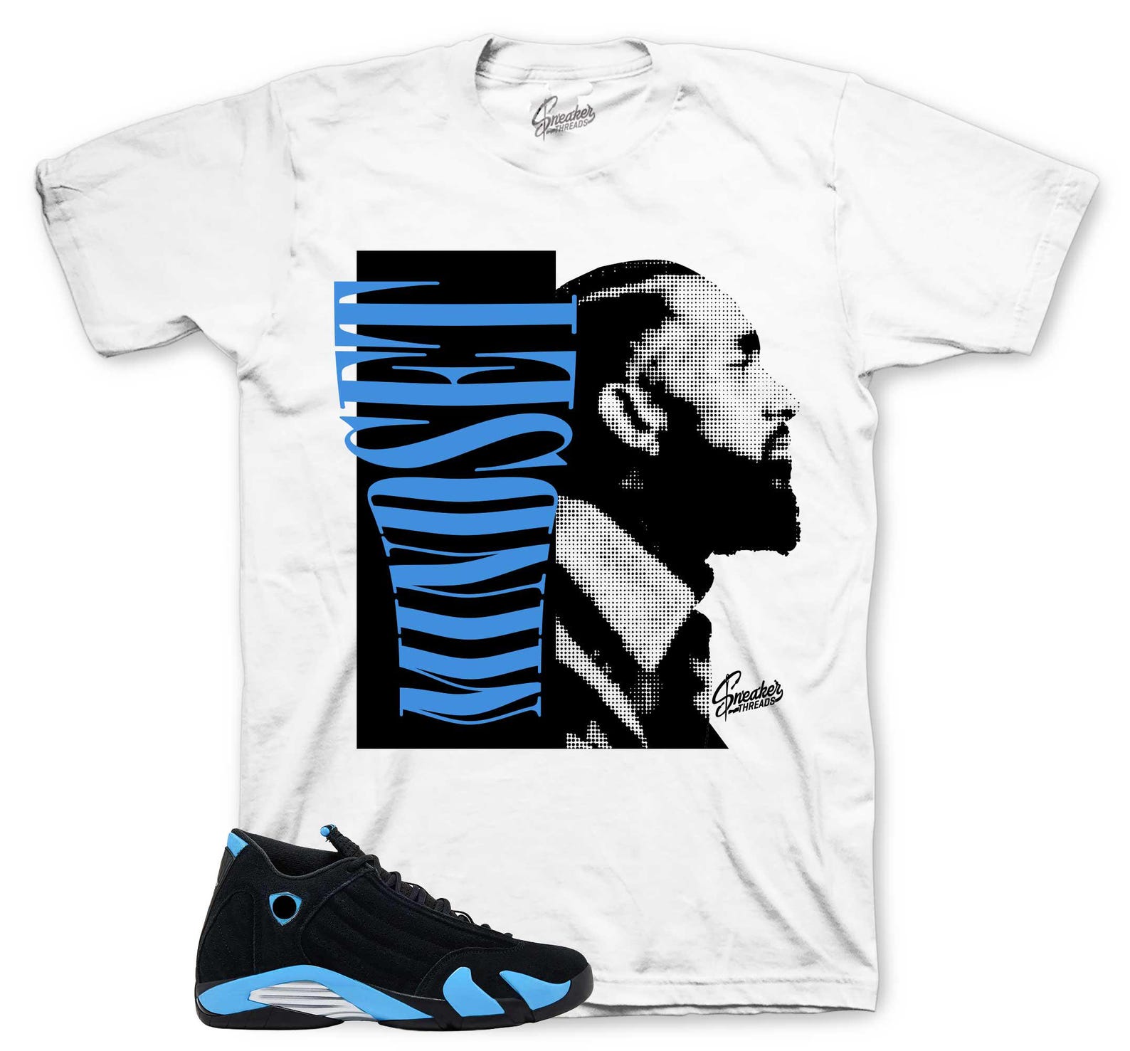 Shirts To Match Retro 14 University Blue AJ14 - Mindset Sneaker Tee 2XL