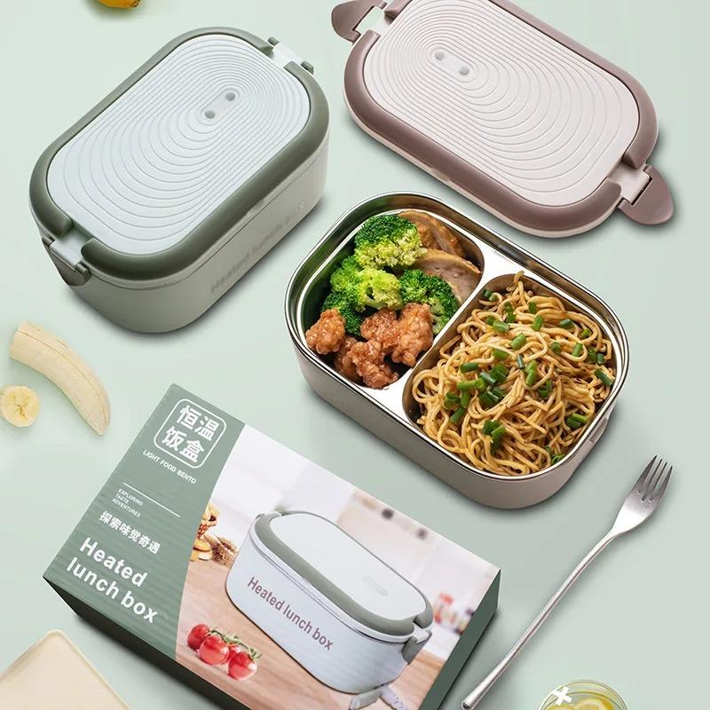 New 304 Stainless Steel Electric Lunch Box - 220V Water-Free Constant Temperature Heating Portable Bento Box