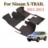 Car Floor Mats  Artificial Leather For Nissan X-TRAIL 2011 2012-2013 Auto Carpets Foot Coche Interior Accessories