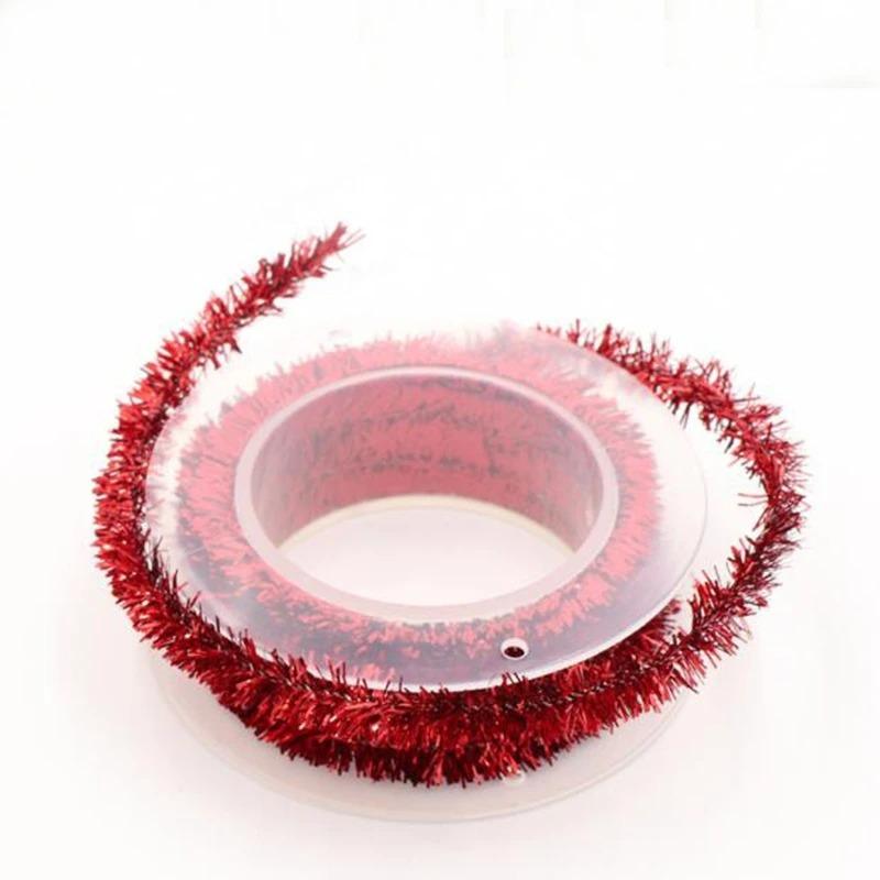 1.5M Christmas Ribbon Decoration Wreath Colorful Strip Christmas Tree Decor Props Wreath Ribbon DIY Crafts for Home Party Decor