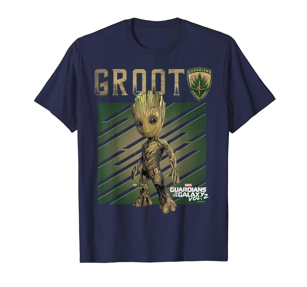 Marvel Guardians Vol.2 Baby Groot Shield Graphic T-Shirt C2 T-Shirt