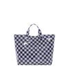 Letter tote bag, new transparent simple largecapacity handbag, retro plaid women's bag