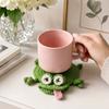 Handmade Crochet Craft Crochet Animal Coaster Heat Insulation Coffee Pad  Daily Drink Cup Mat