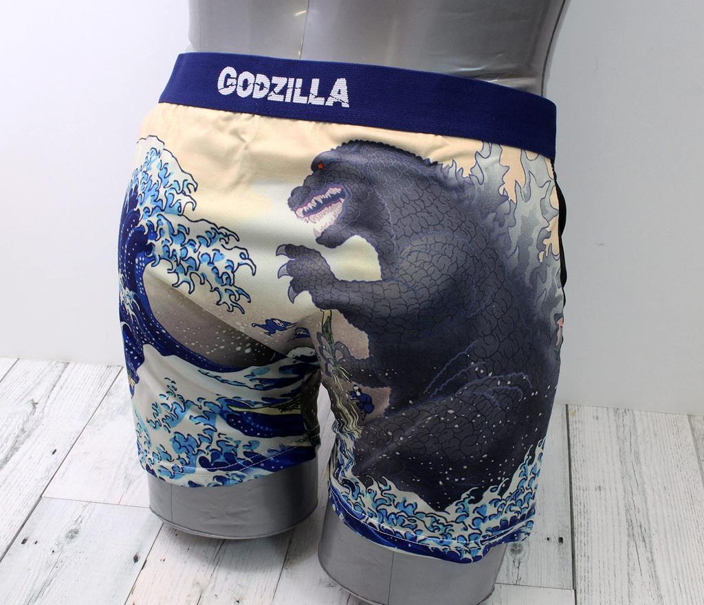 Fourcart Godzilla Boxer Shorts, Thirty-six Views of Mount Fuji, XL (Waist 92-103cm)
