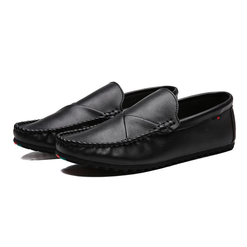 Men Shoes Casual Genuine Leather Mens Loafers Moccasins Designer Slip On Boat Shoes High Quality Chaussure Homme Plus Size 39-44