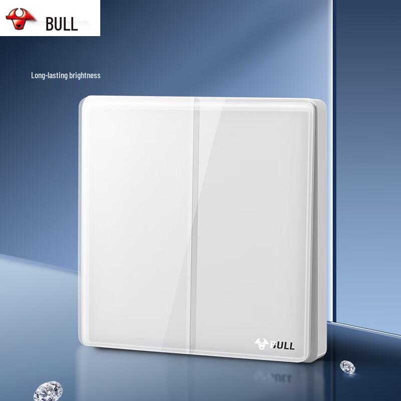 BULL G50 Series 86-Type Flush-Mounted Double-Control Wall Switch Panel 86x86mm