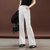 SOFSIL 2026 Summer Contrast Stitch High-Waist Flare Jeans