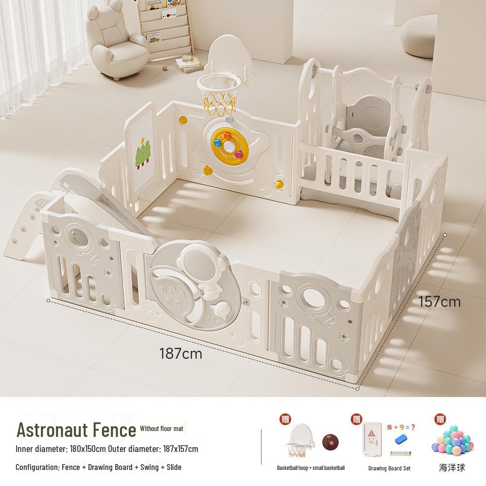 Baby Playpen and Crawling Mat: Indoor Infant Safety Fence for Living Room Floor.