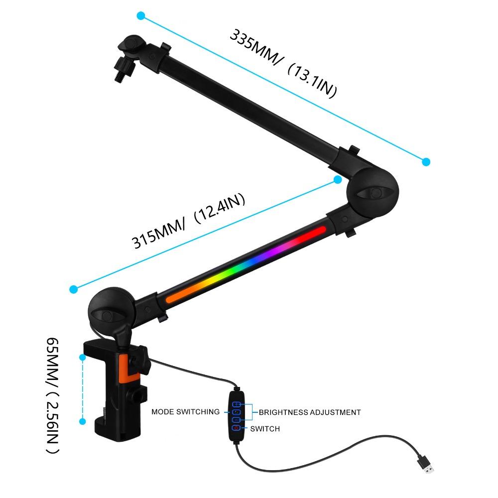 Universal Microphone Boom Arm Sturdy Desktop Stand Professional Grade Mic Stand  Podcasting