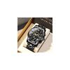 PINDOWS Men's Analog Quartz Watch Diamond Business Dress Waterproof Luminous Date Two-Tone Stainless Steel Band Classic Fashion Watch